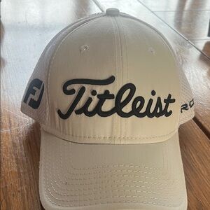 Titleist Cream Golf Hat with Black Logo